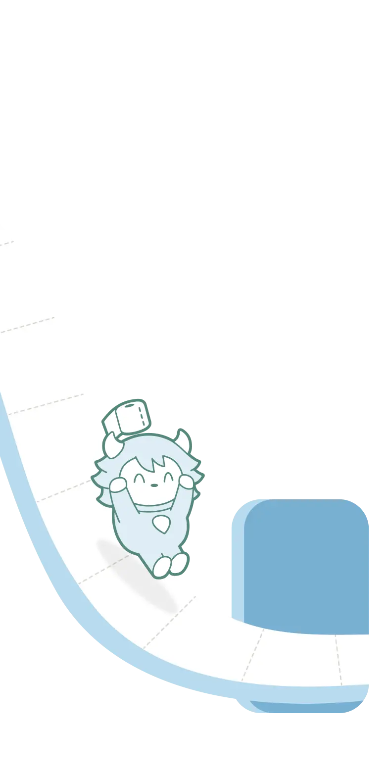 yedi mascot on slide