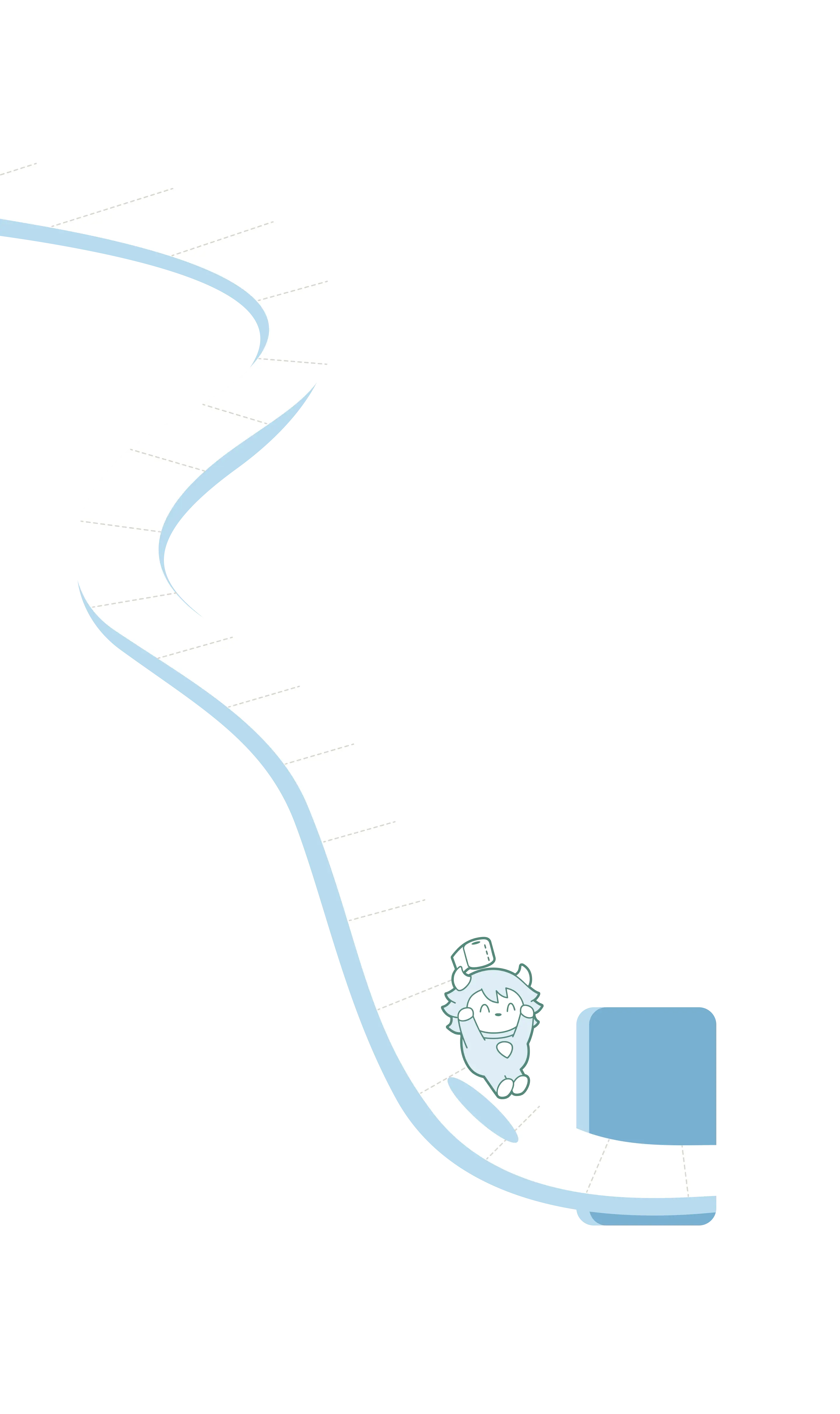 mascot on toilet paper slide background